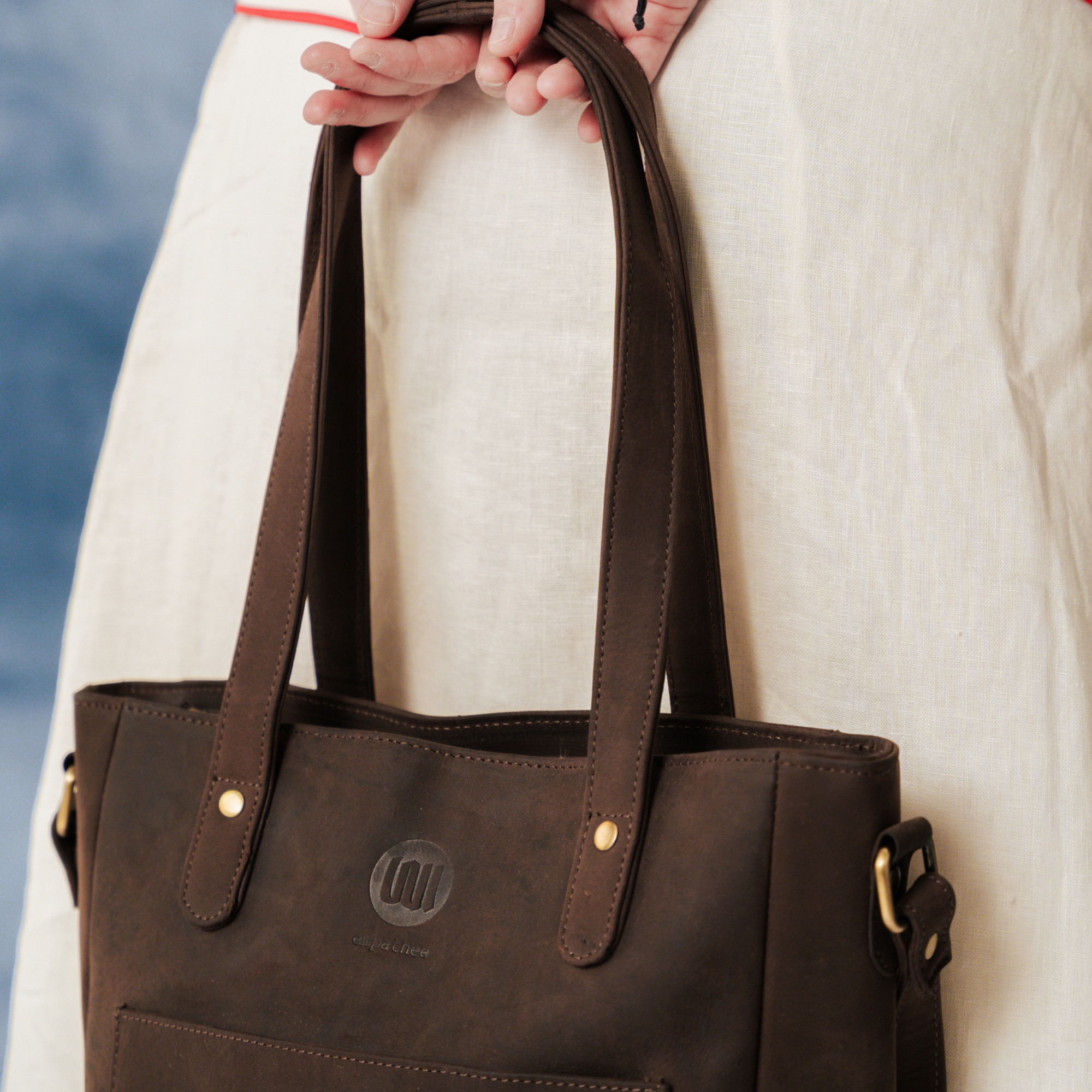 Frauen Ledertasche Dunkelbraun (Lager Räumung) - empathee 