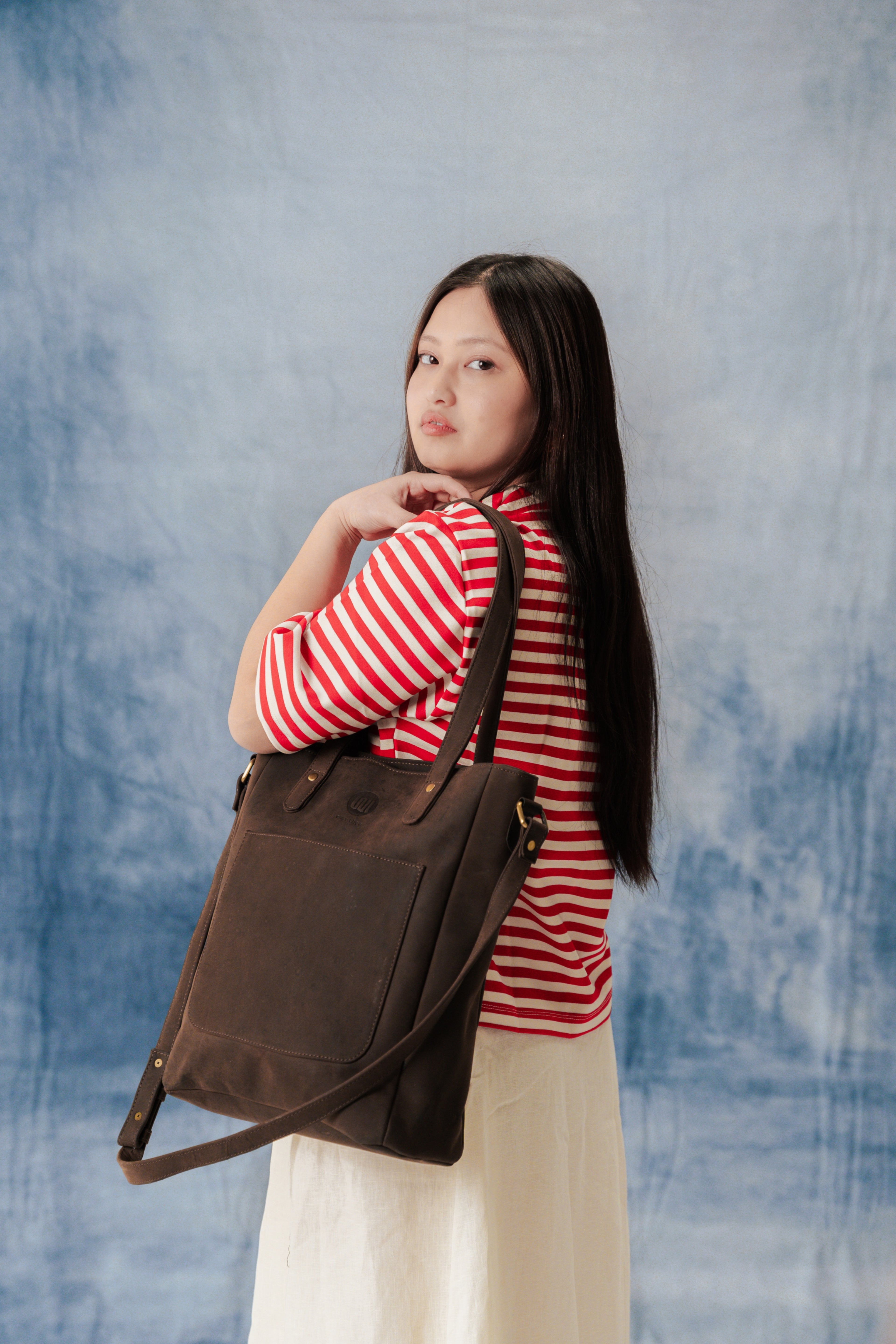 Women's leather bag dark brown (limited only)