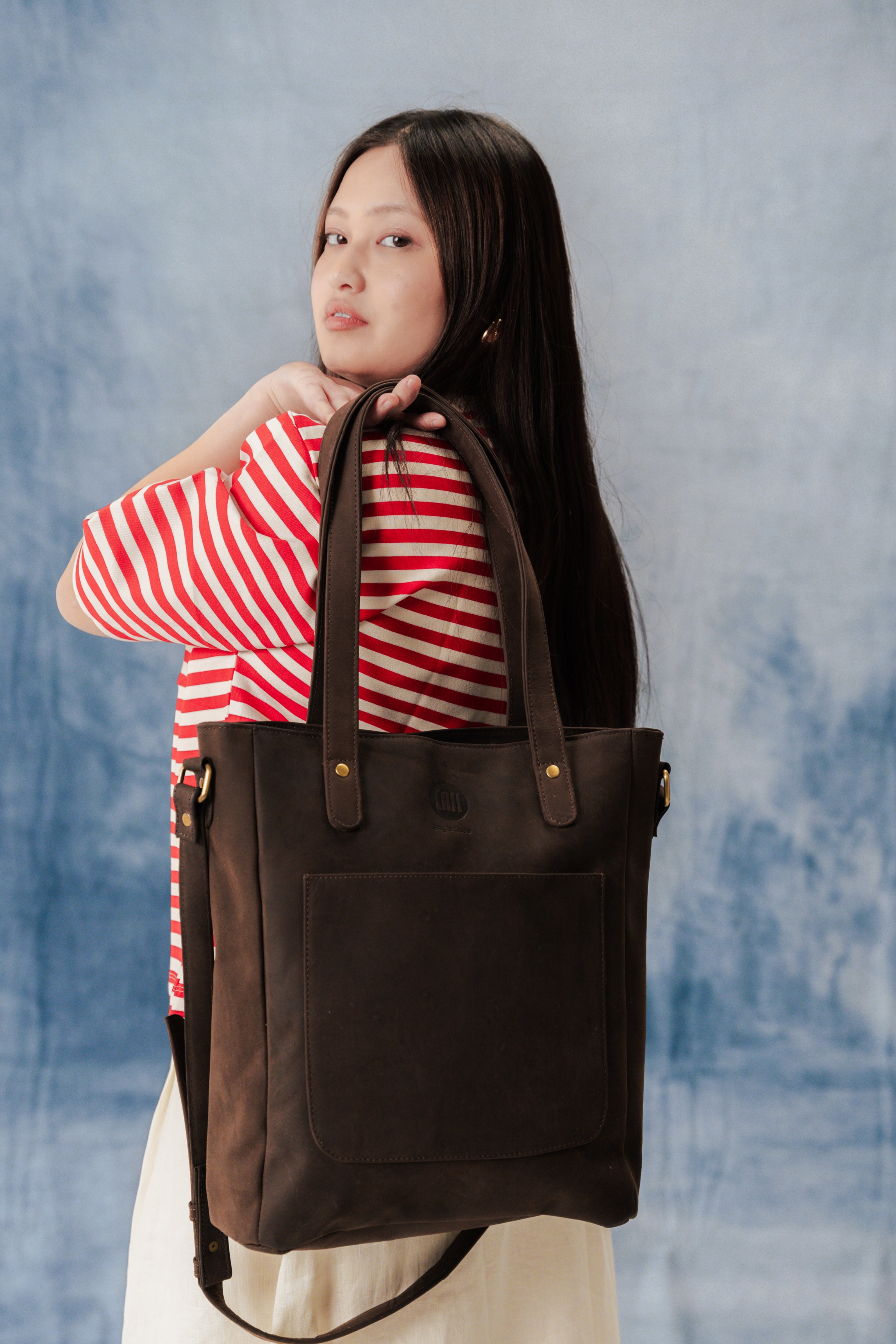 Women's leather bag dark brown (limited only)