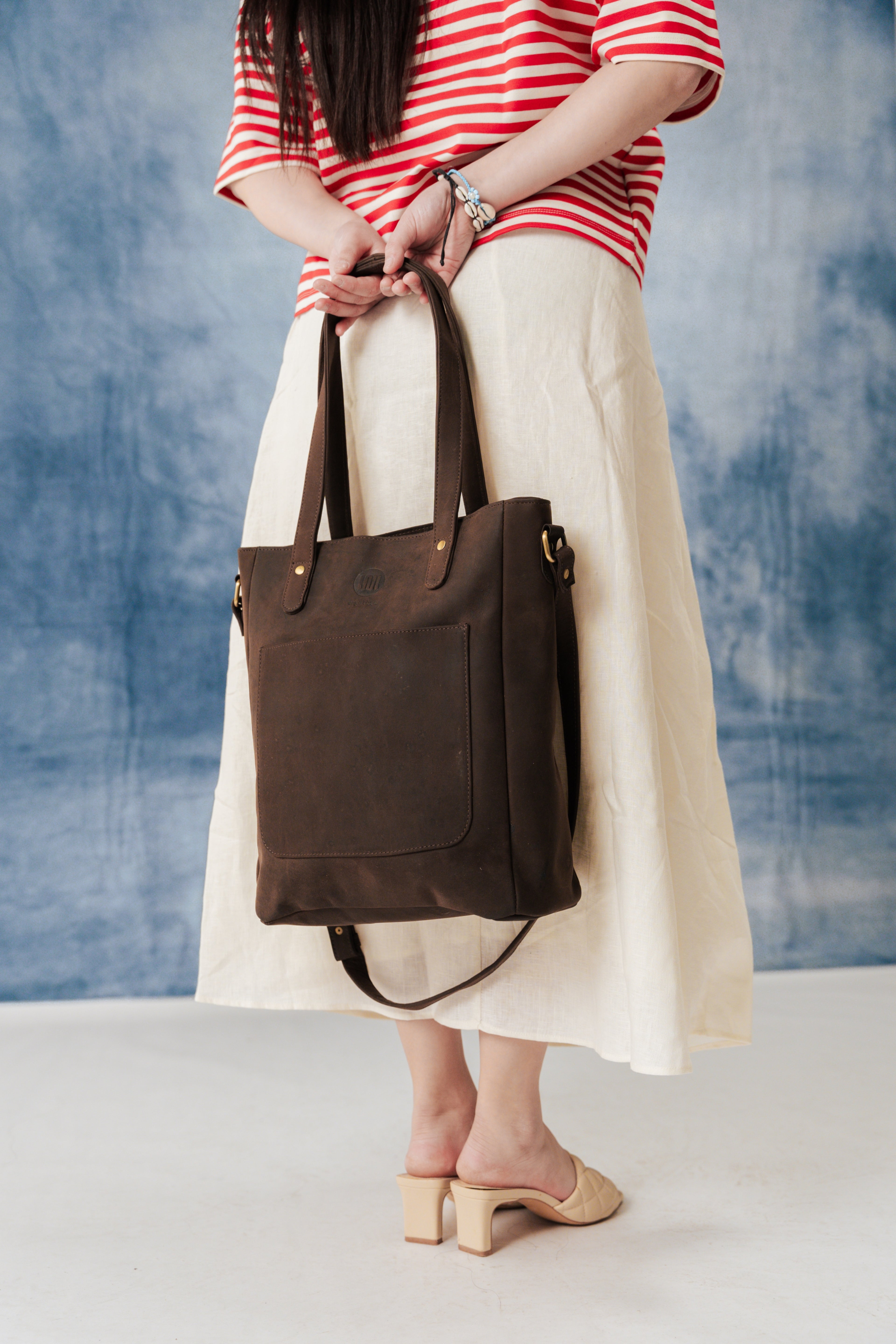 Women's leather bag dark brown (limited only)