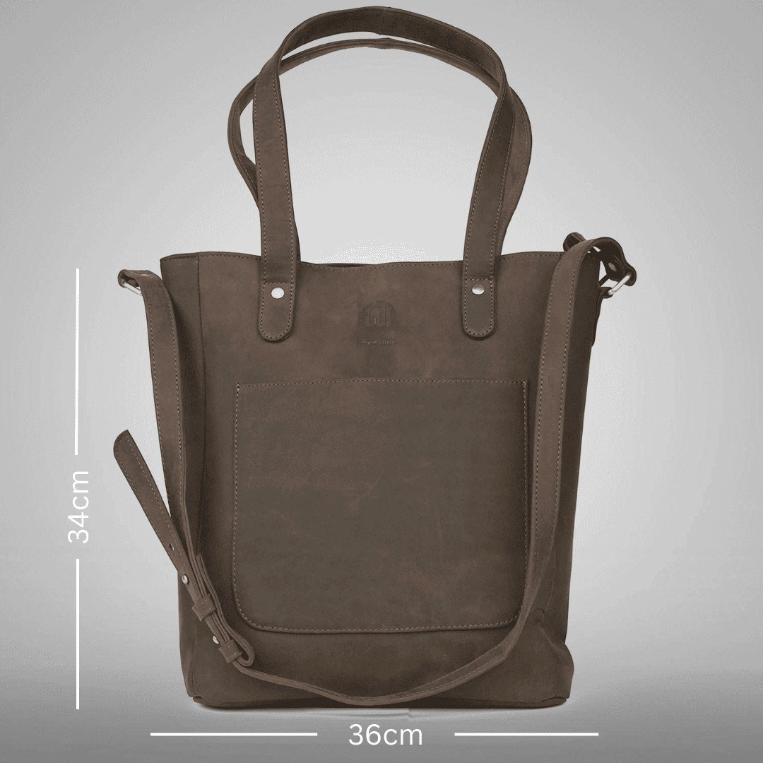 Frauen Ledertasche Dunkelbraun - empathee