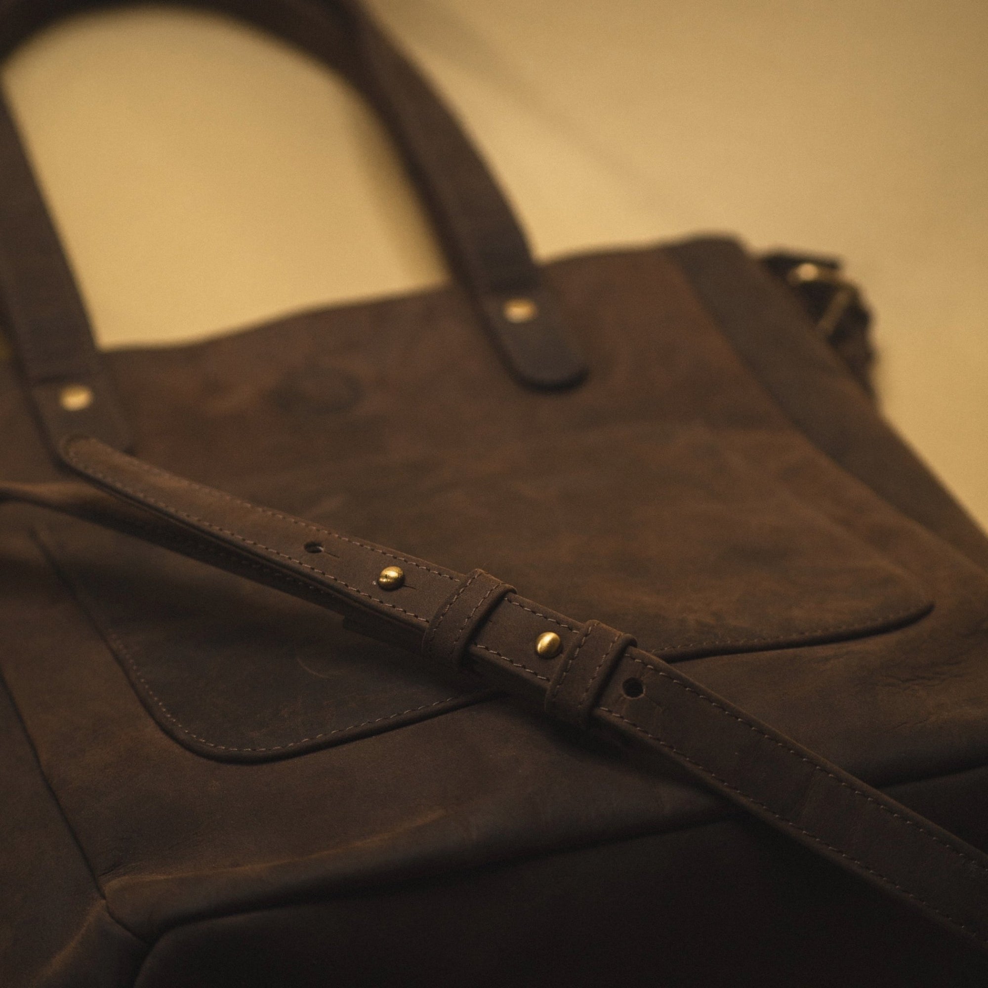 Frauen Ledertasche Dunkelbraun - empathee